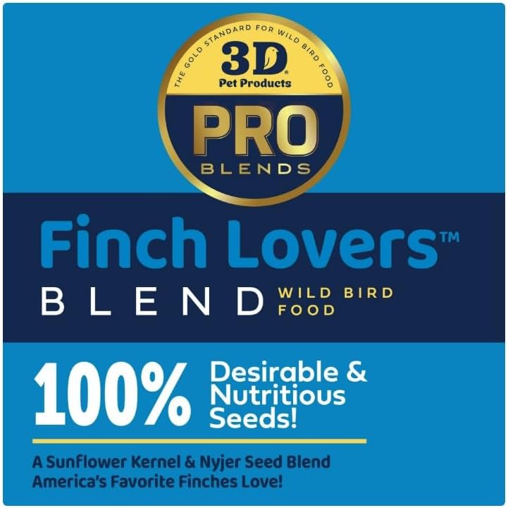 3-D Pet Products Finch Food Finch Lovers Mix Dry Wild Bird Food, Seeds ~ 5 Lb Bag ~ Ideal for Attracting Finches and Other Wild Birds.