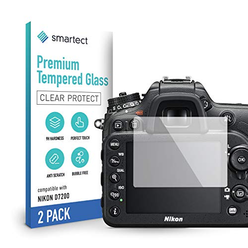 smartect Cristal Templado para Móvil Nikon D7200 / D7100 [2 Unidades] - Protector de pantalla 9H - Diseño ultrafino - Instalación sin burbujas - Anti-huella