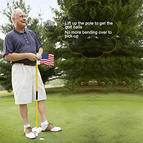 Kingtop Golf Flagstick Mini, Practice Putting Green Flag Stick For Yard, Pole | Pin | Flagpole, Portable 2-Section Design, 3 Foot, 1-Pack #TOP2