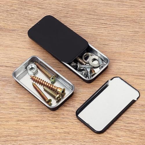 Boîte en métal réutilisable par 60 pièces, mini conteneur rectangulaire robuste