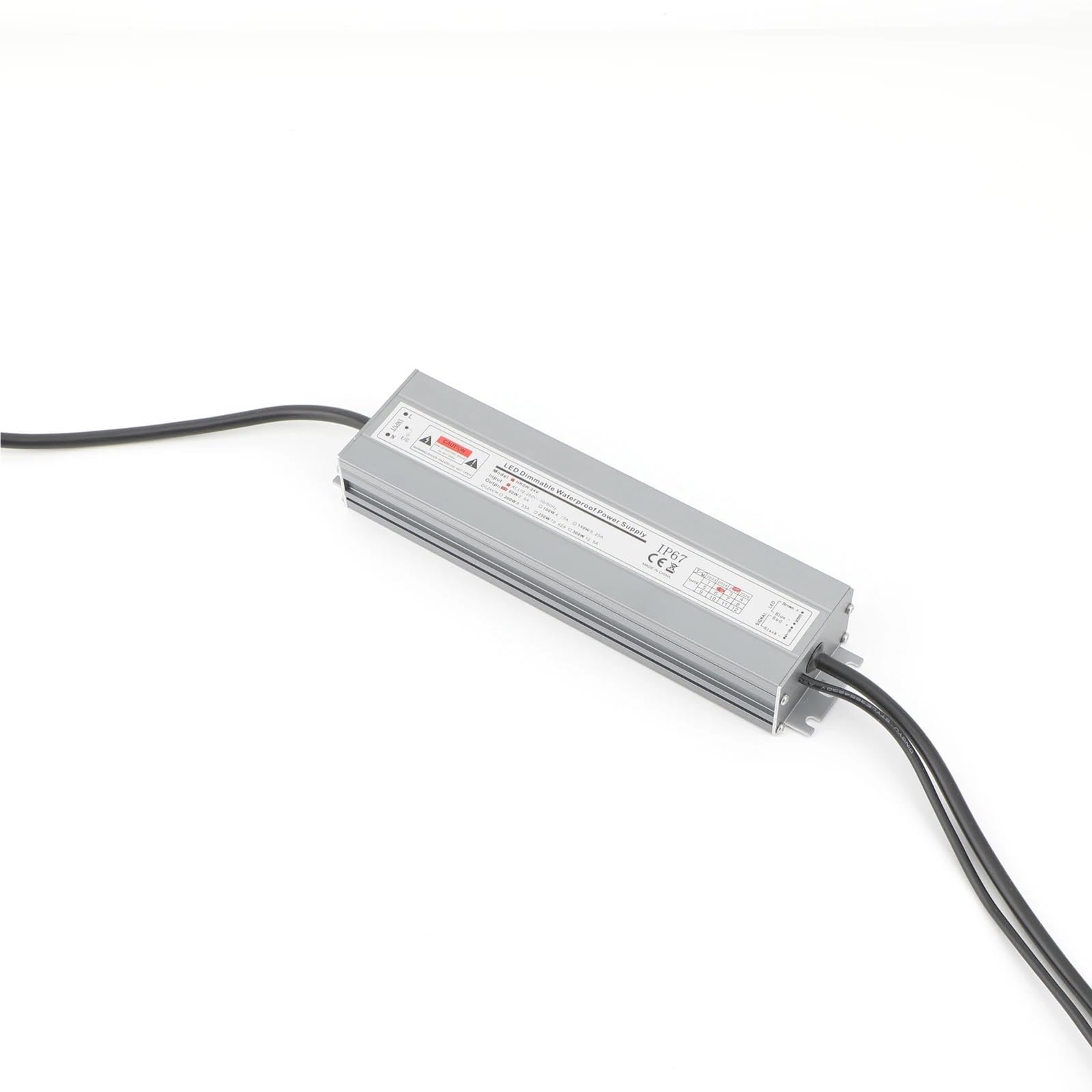 Sterownik LED AC110/170-264V, DC 12V/24V, 60W-300W, 0-10V, zasilacz z wodoodpornym ściemnianiem, aluminiowy transformator oświetleniowy. (AC170-264V to 200W, DC 24V)
