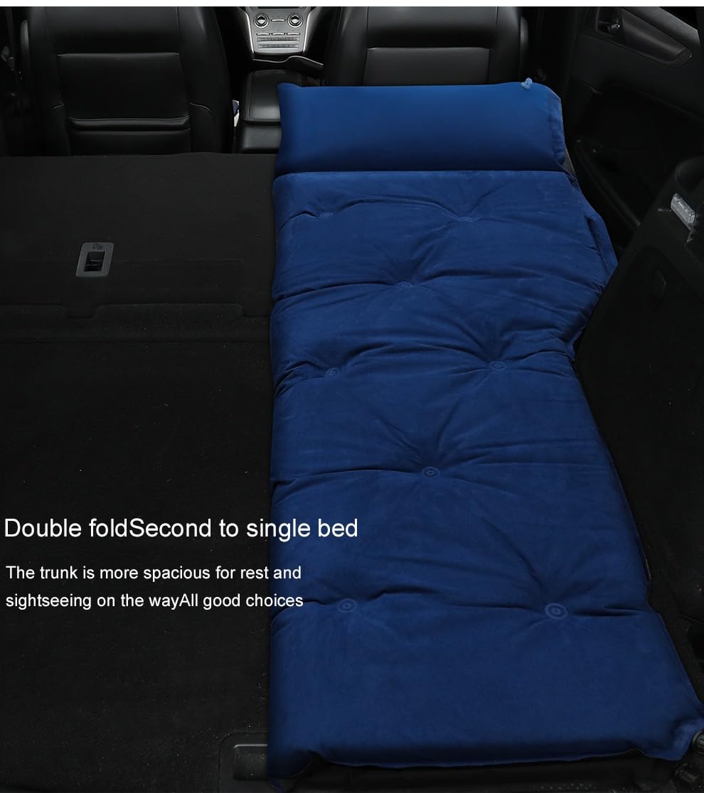 Tragbar, Memory-Schaum, Reiseschlafbett, Autobett Kofferraum Klappbar, Luftmatratze Selbstaufblasend Camping Auto Matratze SUV Aufblasbare Luftbett, Für Volvo S80,D-Grey