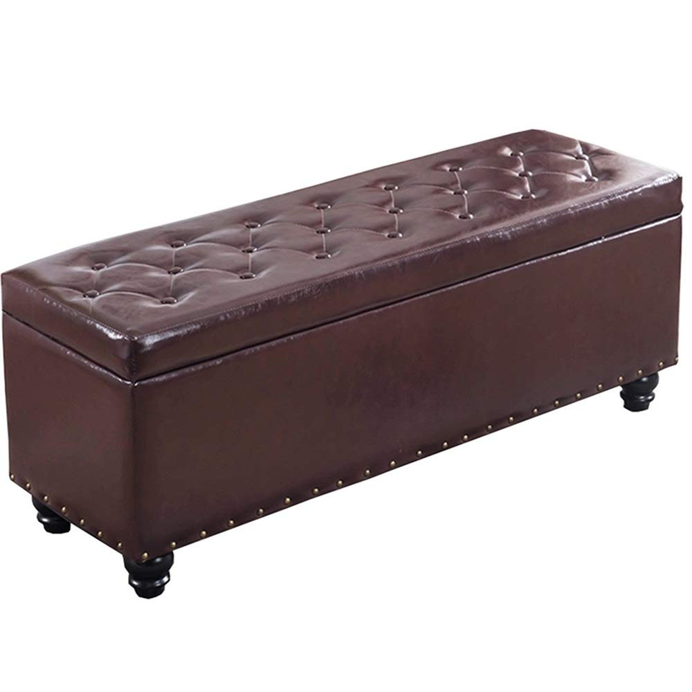Repose-pieds ottoman coffre de rangement et banc de salon 150 kg