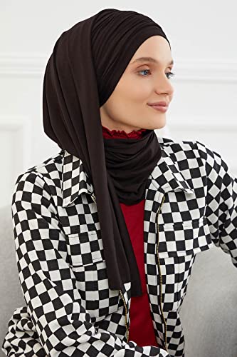 Aisha's Design Instant Hijab Scarves for Women, 95% Cotton Pretied Bonnet Turban Easy to Wear Cotton Headscarf4