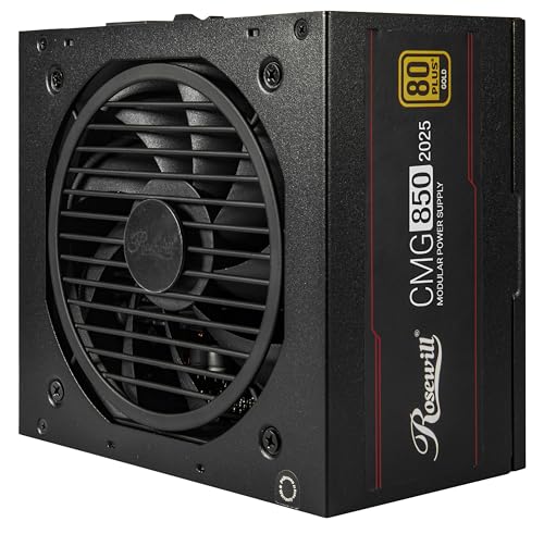 Image of Rosewill CMG5 850W, ATX 3.0 & 3.1 Compatible, 80+ Gold Full Modular Power Supply, PCIe 5.0 600W 12V-2x6 Connector, 100% Japanese Electrolytic Capacitor, Eco Silent Mode, 120mm FDB Fans - CMG850G5