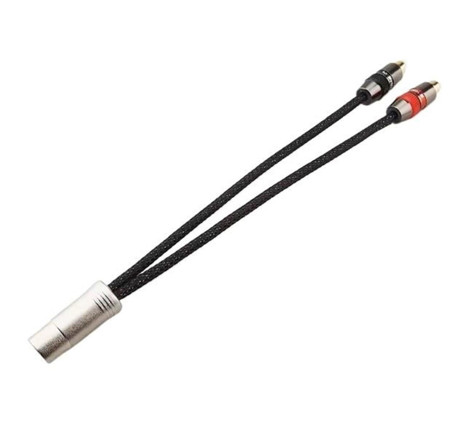 5 Pin DIN to RCA Female Adapter Silver Plated OFC HiFi Audio Male to Dual for Turntable CD Vintage Amplifier