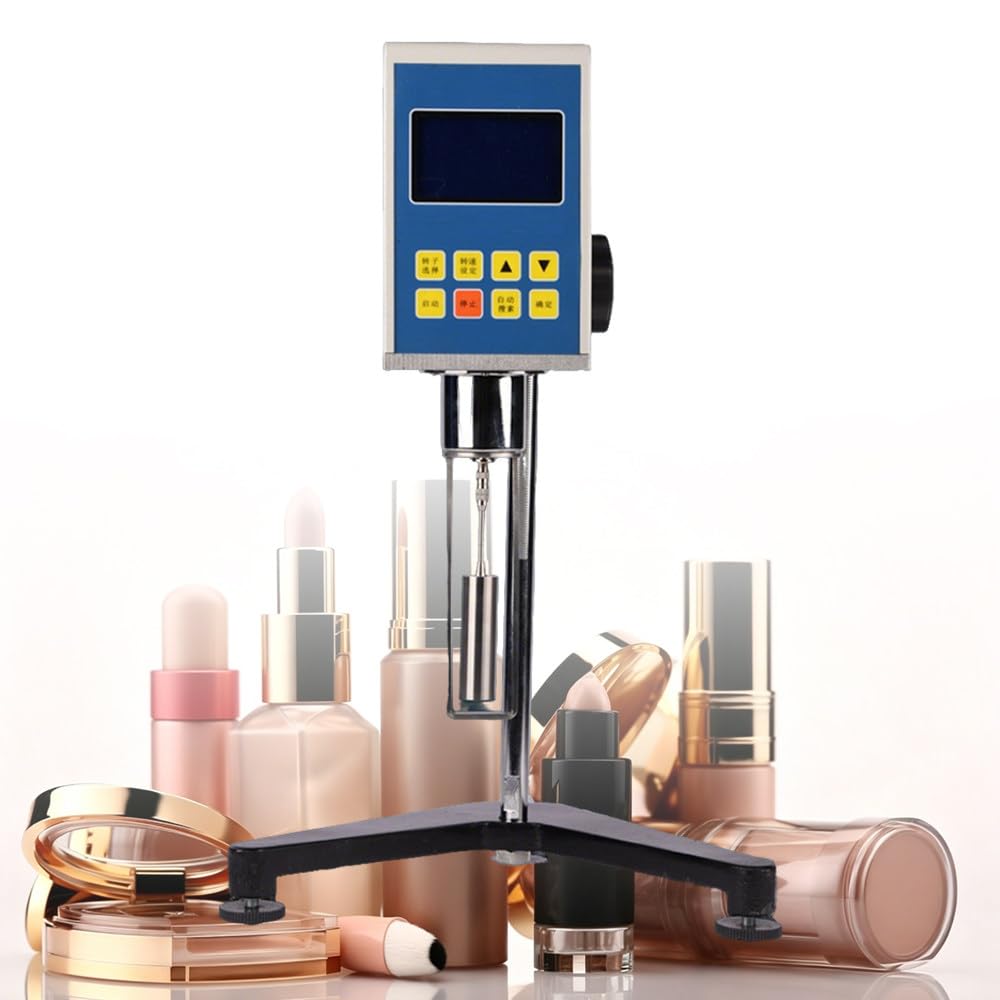 ShaiVrissian Viscosity Meter for Liquid Testing,Newton Liquid Viscometer,4 Rotors,Max 1–6,000,000 Mpa·s,Helical Gear Rack,For Paint,Fluid Viscosity Measurement,Adhesives,Coatings 8S
