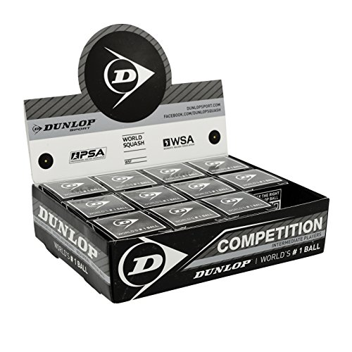  Dunlop Compétition Tube de Squash Balles, Mixt...