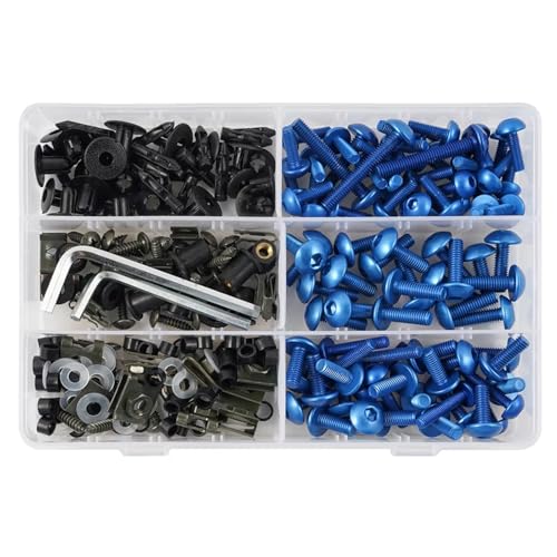 Kit de boulons carénage moto Yamaha MT et FZR, visserie en aluminium bleu haute résistance