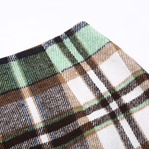 Image of IDEALSANXUN Womens High Waist Plaid Skirt Bodycon Pencil Wool Mini Skirts