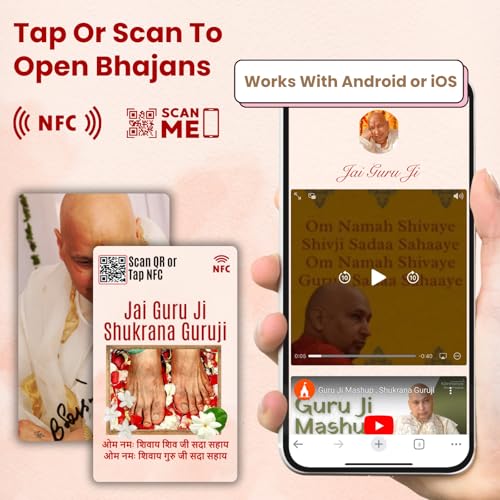 Guruji Pocket Card | NFC and QR Enabled | Paduka and Swaroop Darshan by tinydabba - 3