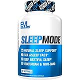 Evlution Nutrition Sleep Mode | Fall Asleep Faster | Melatonin, GABA, Valerian Root & More | Natural Aid for Deeper Sleep & Relaxation | 60 Non-Habit-Forming Vegetarian Capsules