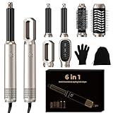 Airbrush Hair Styler, 6 in 1 Hair Styler, Airbrush 6 in 1 with Hair Dryer Brush, Auto Air Curler, Air Brush Hair Styler for Hair Styling, Airstyler for Women Volume, Curl, Smooth and Dry