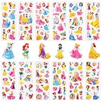 12 Sheets Princess Stickers, 3D Puffy Stickers for Children, Stickers for Party Bags, Kawaii Stickers, Cute Stickers y2k for Kids Girls Gift, Skateboard, Laptop, Book, Bike, Cars, Toys