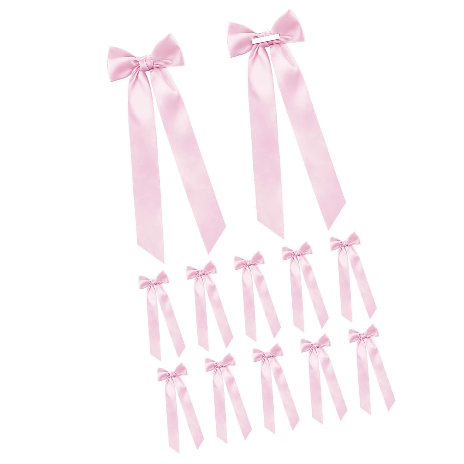 Xjdzineq 12 Satins Ribbon Bowknots Sturdy Decorative Accessories Ribbon Gift Wrapping Supplies for Craft and Holiday Parties Elegant Ballet Inspired Party Decors