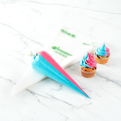 Miniatura 4 de Restaurantware Pastry Tek - Bolsas de glaseado bicolor de 17.7 x 9.5 pulgadas, 100 bolsas gruesas multicolores, sostenibles para glaseado y crema de