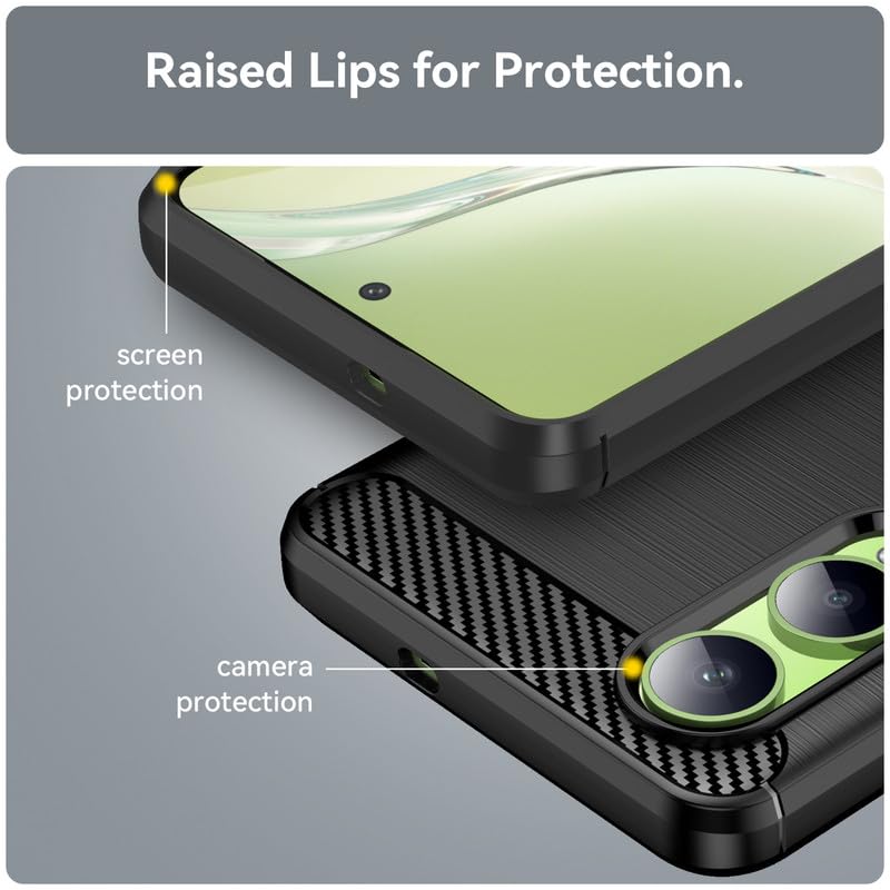 Image of Hybrid Carbon Fiber Back Case for OnePlus Nord CE 4 Lite (Black)