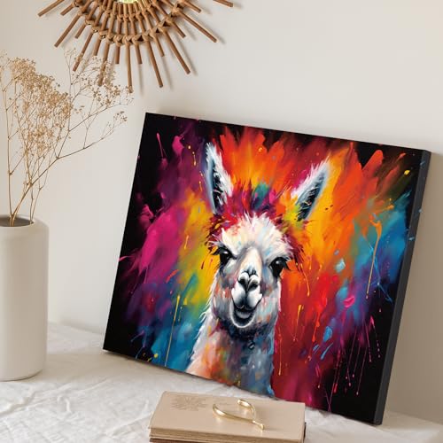 JBER Canvas Painting Wall Art Poster, home decor, suitable for bathroom decor space personalized decoration,60cm x 40cm (Alpaca) - Image 3
