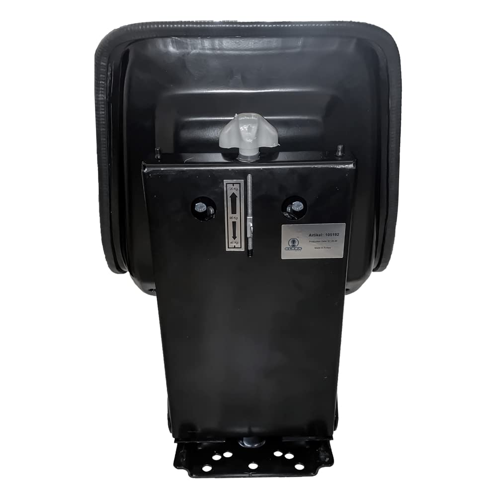 KlaraSeats Schleppersitz Traktorsitz KS 44/8 PVC Schwarz Schmalspur 390mm
