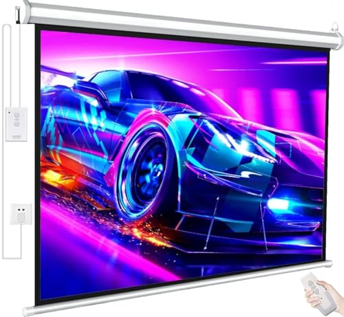 Amazon | 100インチプロジェクタースクリーン 4:3電動 吊り下げ