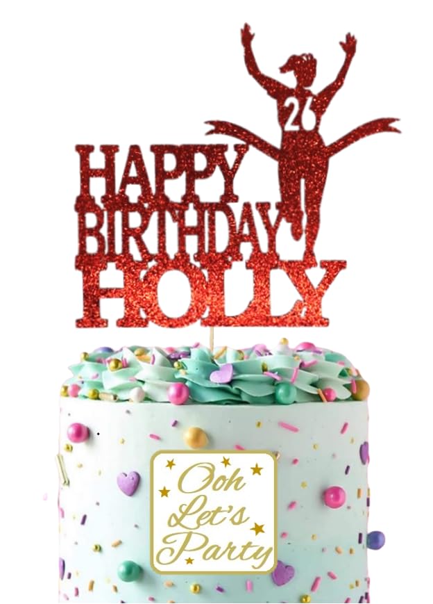 Runner Birthday Cake Topper, Choose Your Name, Age & Colour.