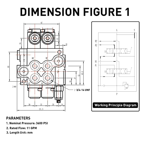 Inpanols Hydraulic Directional Control Valve 2 Spool, 11Gpm Sae Ports Tractor Loader Valve With Joystick #TOP4