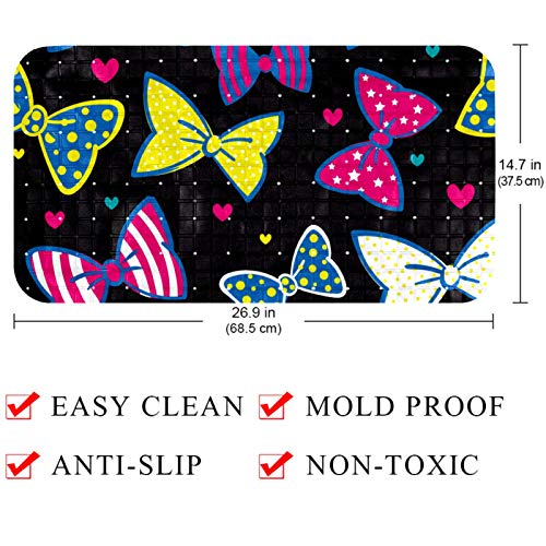 Tapis antidérapant pour baignoire Bennigiry à ventouses 68x37cm