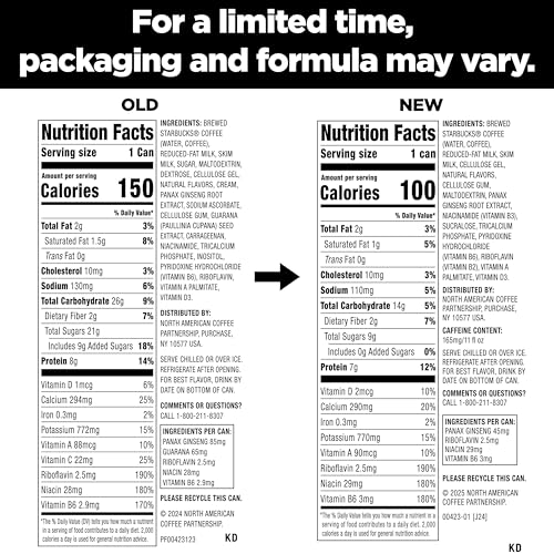 Image of Starbucks Tripleshot Coffee Energy Drink,Vanilla,Triple Blend,165mg Caffeine,B Vitamins,Protein,Iced Coffee,11 fl oz Cans,(Pack of 24)