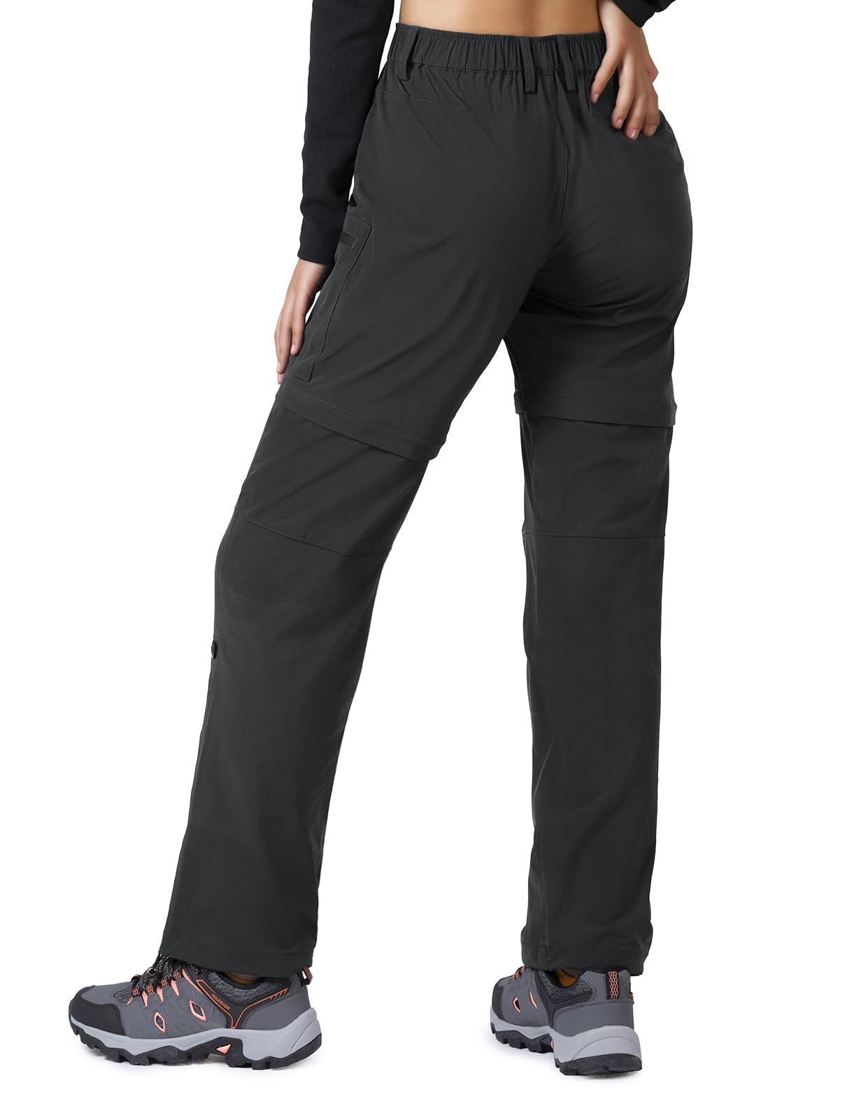 Cycorld Damen-Wanderhose-Zip-Off-Trekkinghose, Atmungsaktiv Wanderhose Damen Schnell Stretch Trekkinghose Abnehmbar Zip Off Outdoorhose Sommer Hiking Pants Funktionshose