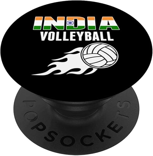 India Volleyball Fans Jersey Pride Indian Flag Sport Lovers PopSockets Swappable PopGrip