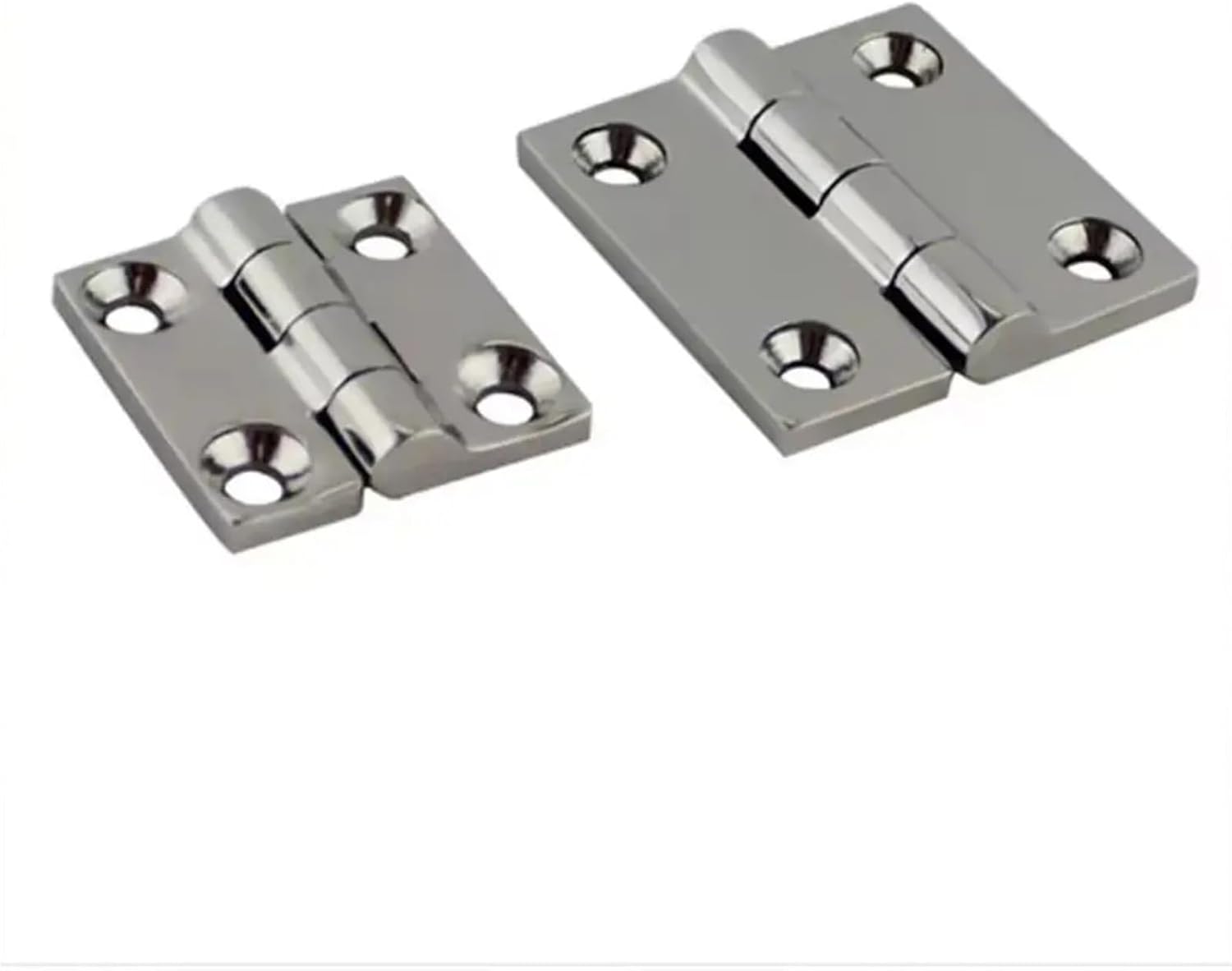 38/40/50mm Stainless Steel Butt 4 Holes Mirror Polish Square Hinge1Pcs(50-50-4mm)