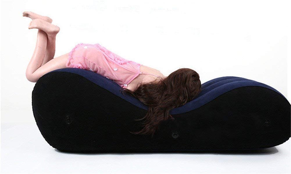 Canapé-lit Gonflable Sexuel – Coussin D'air Portable Pour Yoga, Positions – Aide Pratique – Bleu, PVC