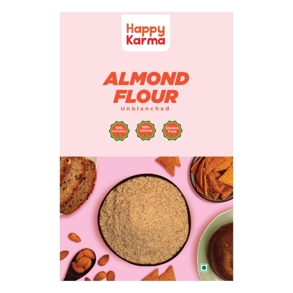 Happy Karma Premium Californian Almond Flour 350 grams | Badam Powder Unblanched | For Baking Breads, Cakes and Making Rotis | Naturally-Protein Rich | Low Carbs (B09TPJJCMS) Amazon Price History, Amazon Price Tracker