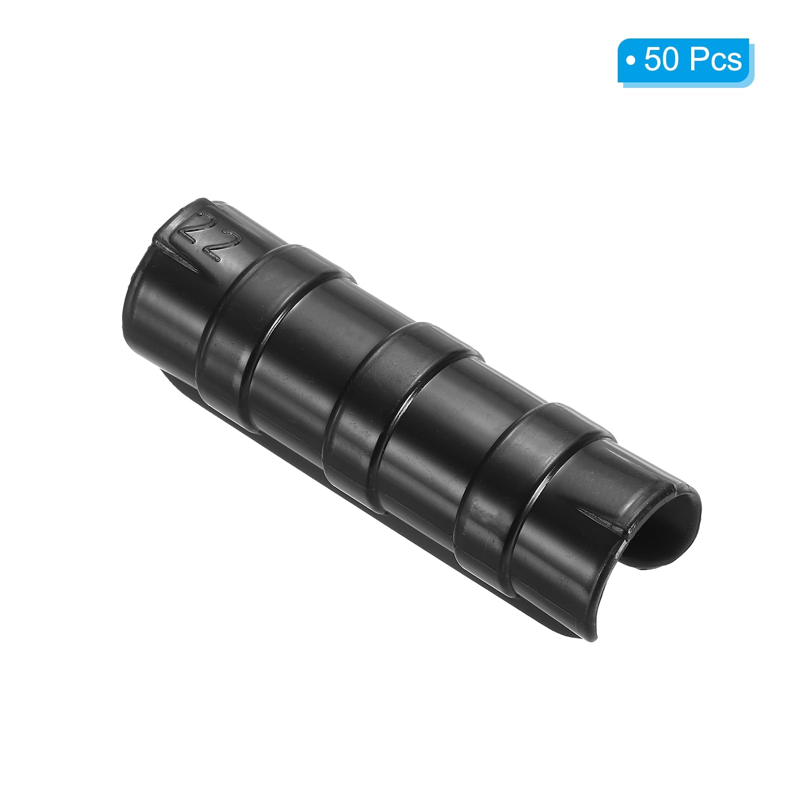 PATIKIL Greenhouse Clamp, 50 Pack Plastic Garden Buildings Tube Clips Hoop for 0.9" 22mm Pipe Greenhouse Film Frame Sunshade Net, Black - Image 3
