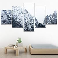SIGNWIN 5 Panel Canvas Wall Art Expressive Landscape for Home Decorations Ready to Hang - 60