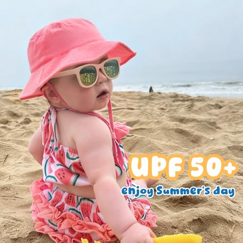 Image of Muslin Baby Sun Hat Sun Protection Baby Toddler Bucket Hats for Boys Girls