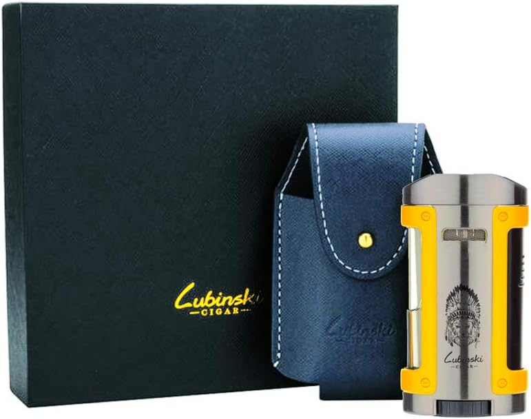 LUBINSKI Cigar Lighter + Leather Case