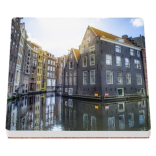 sous Verre en céramique - Canaux D'Amsterdam Hollande Pays-Bas - 1 unité (100 x 100 mm)
