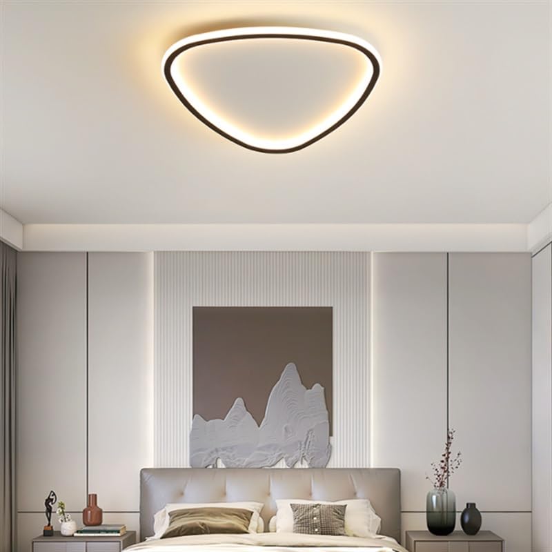 Plafonnier LED tricolore variable avec abat-jour silicone et structure fer noir