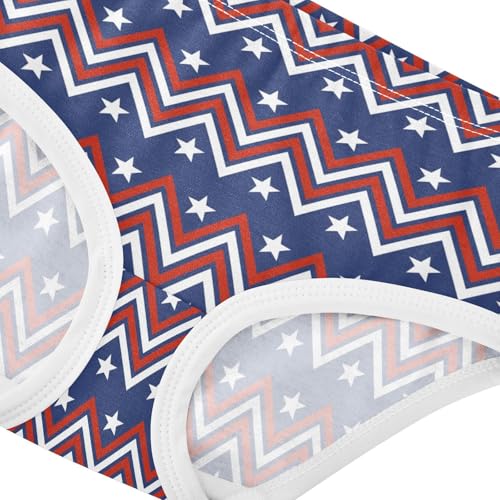Wusikd Stars Girls' Underwear Cotton Blue Red Stripes Girls Briefs Soft Toddler Underwear 4T4