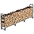 Mr IRONSTONE 12ft Firewood Rack, Outdoor Wood Rack for Firewood Storage Rack with Poly Mesh to Store Logs of Various Size, for Patio Deck Metal Log Holder Stand Tubular Steel Wood Stacker Outdoor Tool
