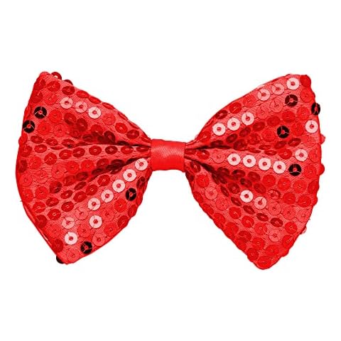 Red Sequin Bow Ties Accessory for Fancy Dress Cover