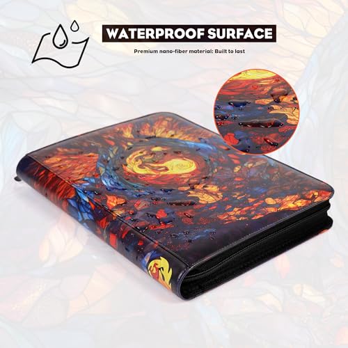 Image of Katomula 360 Pockets Card Binder, MTG Card Binder, Double Sided Card Collection Album Folder with 20 Pages, Side-Loading Card Holder for MTG, TCG, Trading Card, Sports Cards-Mountain