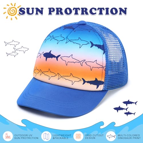 Image of Duoyeree Toddler Baseball Hat, Dinosaur Mesh Adjustable for 0-8T Kids