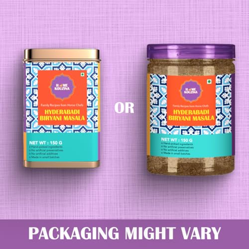 Image of Home Kouzina Hyderabadi Biryani Masala - 150g (Pack of 2)| For Authentic Hyderabadi Veg, Mutton, Chicken Biryani | No Artificial Additives | Made in Small Batches | 100% Natural Ingredients| Traditional Recipe