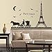 Adesivi Murali Fluorescenti Romantici Adesivi Per Carrozze Parigi Torre Eiffel Studio Soggiorno Parete Camera Da Letto 105X125Cm