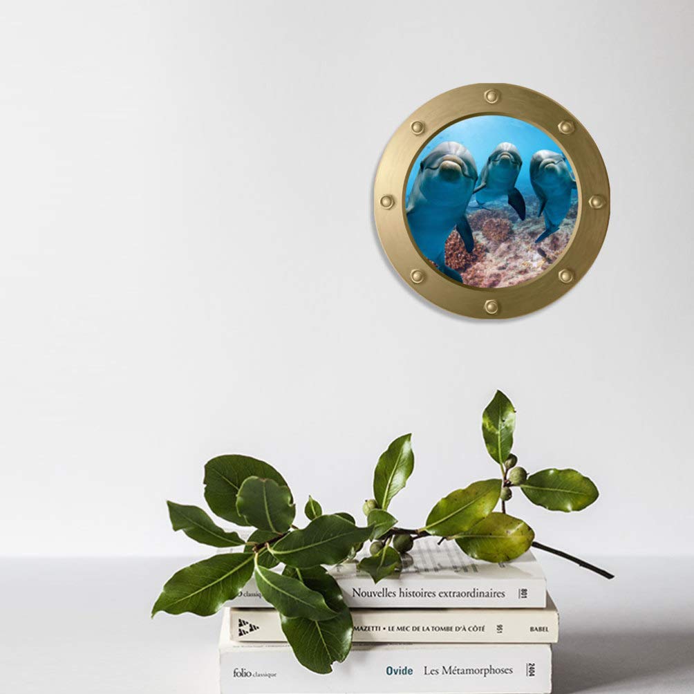 VOSAREA Pegatinas Decorativas De Delfines Para Paredes Ventanas y Azulejos Para Habitaciones De Bebés y Salones Fácil De Instalar y Retirar