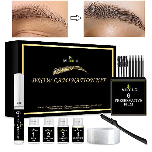 Eyebrow Lamination Kit, Professional Eyebrow Lift Kit,Long Lasting Fuller Eyebrow Volume Eyebrow Perming Kit for Salon & Home DIY,Lasts 8 Weeks