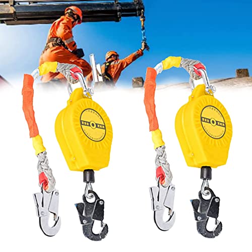 Absturzsicherung, selbsteinziehendes Rettungsseil, stoßdämpfendes Lanyard-Kabel, Absturzsicherung in großer Höhe für Dachkonstruktionen, Traglast-100 kg, 10 m Cover