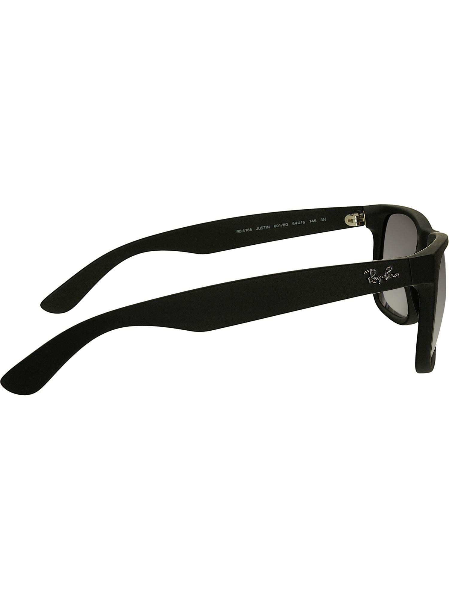 Ray-Ban Occhiali da sole Justin in gomma nera, Moderni RB4165 602488 55